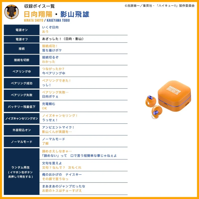 7/1結單★排球少年★AVIOT無線耳機