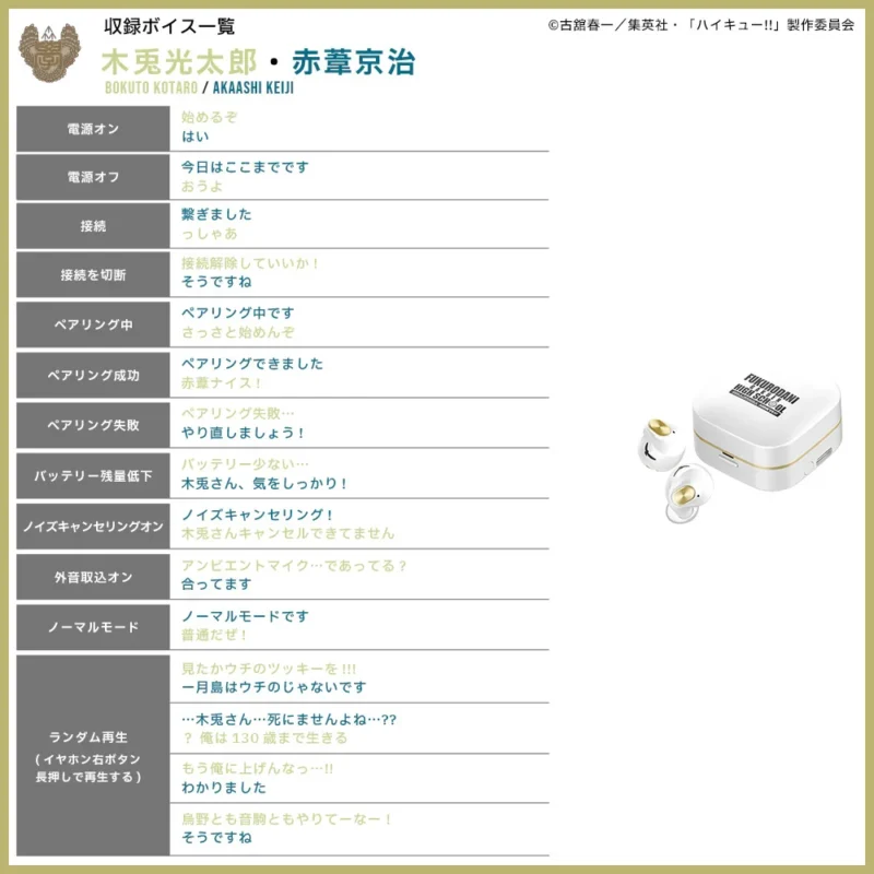 7/1結單★排球少年★AVIOT無線耳機