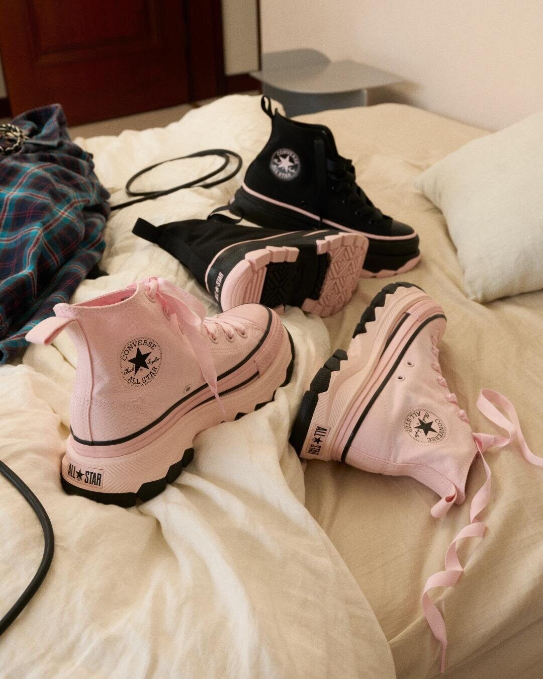 隨時結單★CONVERSE★日本限定黑粉系列
