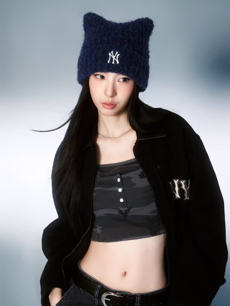 隨時結單★MLB★韓國通路KARINA&TWS同款貓耳針織帽
