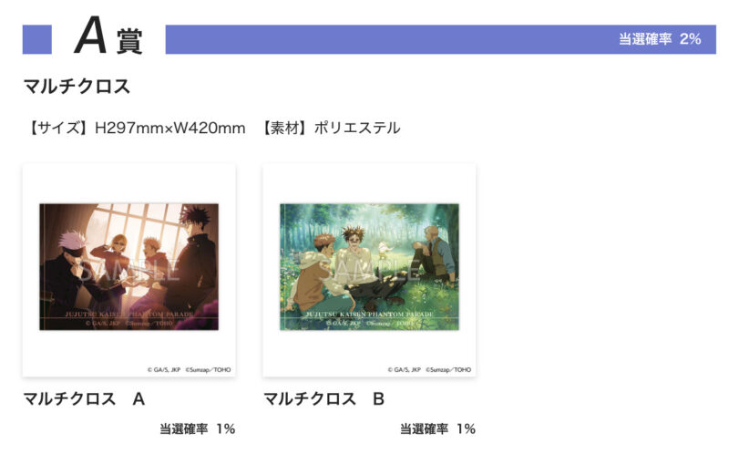 1/30結單★咒術迴戰★死滅洄游前篇線上抽賞