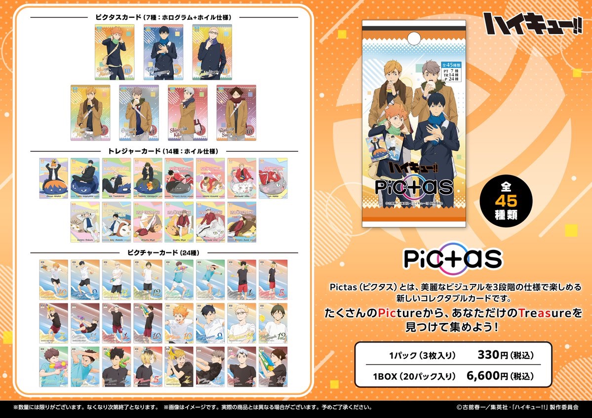 隨時結單★排球少年★Pictas小卡